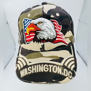 Washington D.C.Basebal Cap Hat Camo Strapback American Flag Eagle Triple Timber